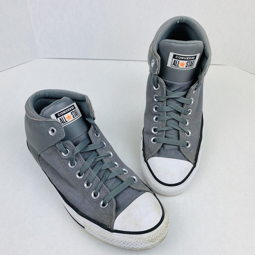 Converse Chuck Taylor CTAS High Street Gray Shoes Sneakers Mens 8 Womens 10